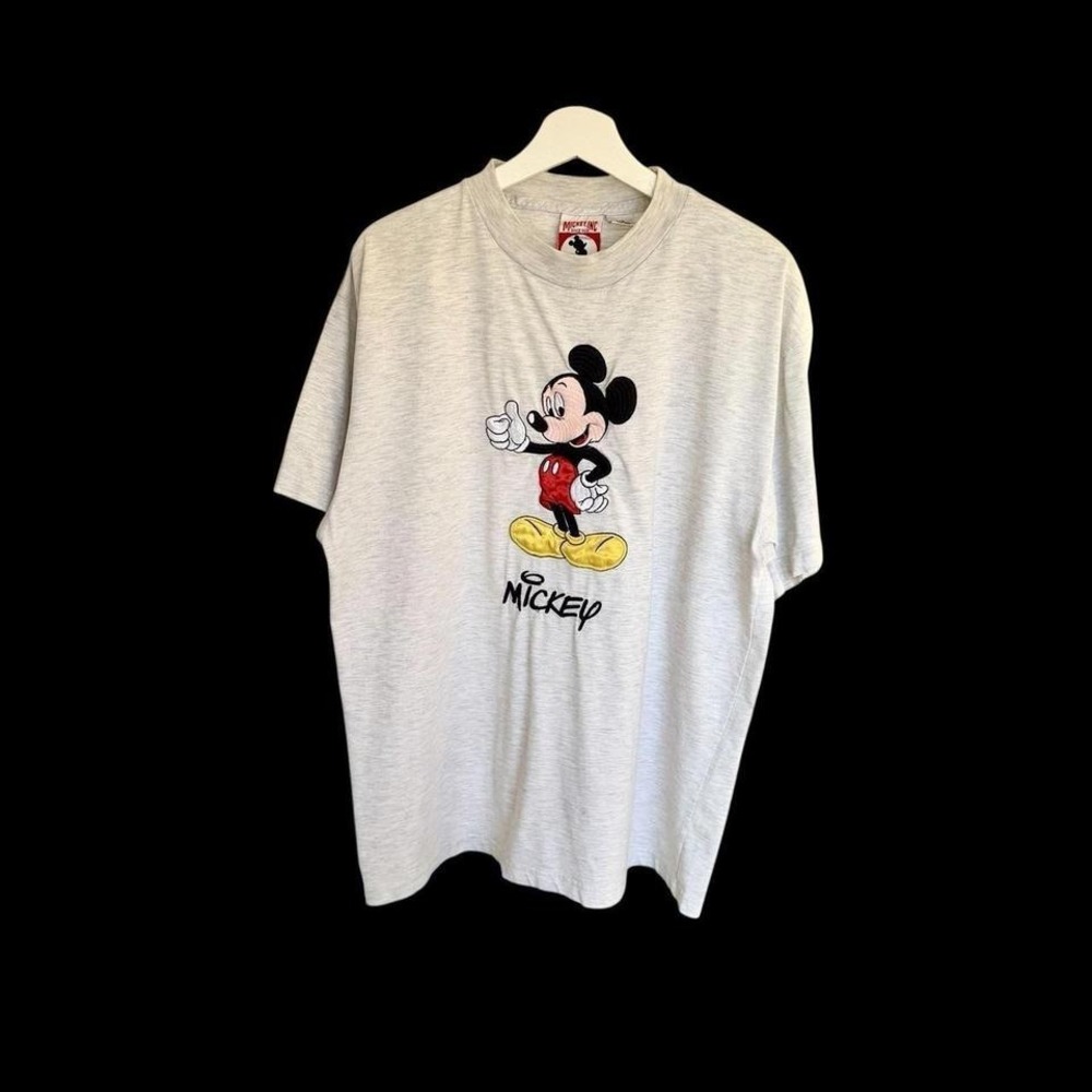 Vintage 80's Walt Disney Mickey Mouse‎ Shirt Embroidered Size L/XL